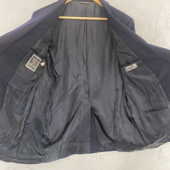 Christian Dior Monsieur Pure Virgin Wool Blazer 40R Blue Suit Jacket Sport Coat - Picture 3 of 16
